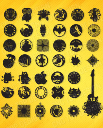 CNC TOP DESIGN 40 Items Clocks