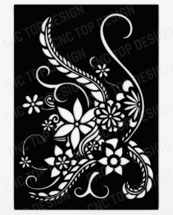 Outdoor Railing Panel Decorative Privacy Screen Flower