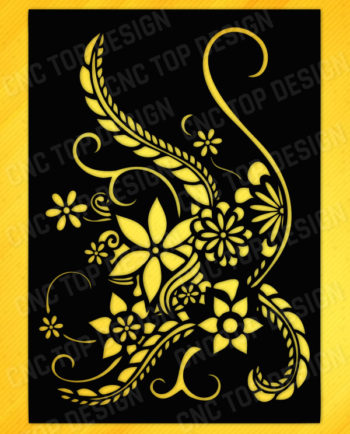 Outdoor Railing Panel Decorative Privacy Screen Flower