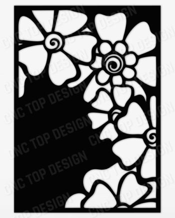 Outdoor Railing Panel Decorative Privacy Screen Flowers