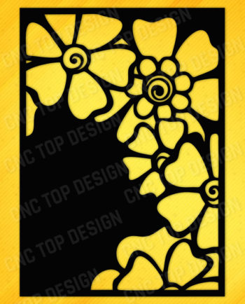 Outdoor Railing Panel Decorative Privacy Screen Flowers