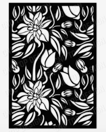 Outdoor Railing Panel Decorative Privacy Screen Flowers