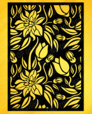 Outdoor Railing Panel Decorative Privacy Screen Flowers
