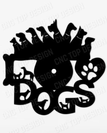 Dog family clock design for CNC