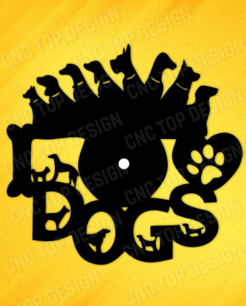 Dog family clock design for CNC