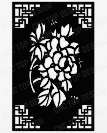Outdoor Railing Panel Decorative Privacy Screen Flower for CNC