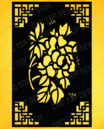Outdoor Railing Panel Decorative Privacy Screen Flower for CNC