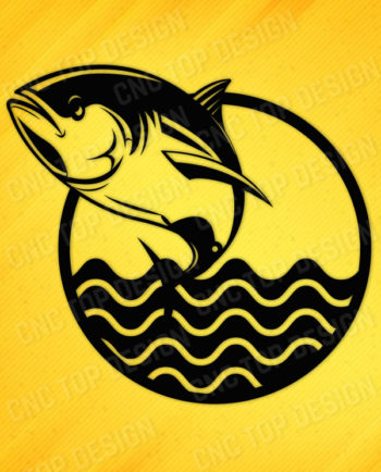 Clock fish files of CNC PLASMA ROUTER LASER, DXF - CDR - EPS - SVG - AI