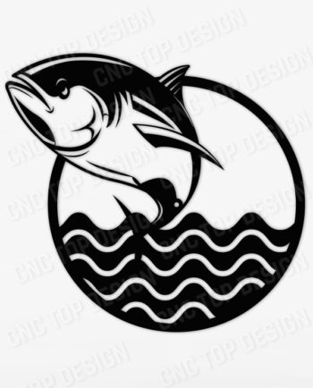 Clock fish files of CNC PLASMA ROUTER LASER, DXF - CDR - EPS - SVG - AI