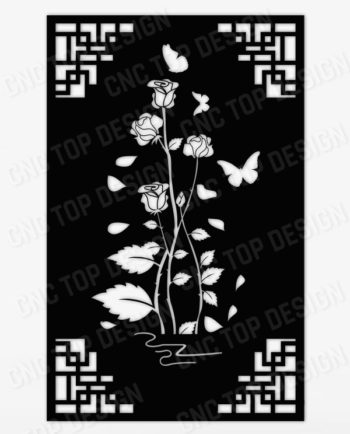Flowers design DXF CDR AI File For CNC Plasma, Router, Laser Cut