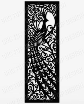 Peacock laser cutting design for CNC machines