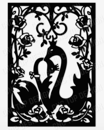 Swan family nature flowers for CNC machines