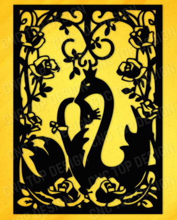 Swan family nature flowers for CNC machines
