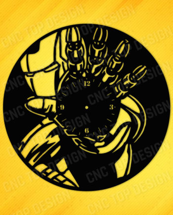 Ironman clock design For Laser Cut, CNC plasma or cnc router