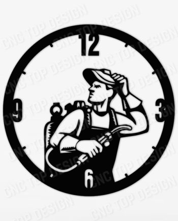 Welder watch DXF cdr and eps, AI File For Laser Cut, CNC plasma or cnc router, welding cnc, welder clock files ready to cut