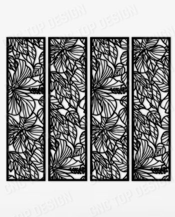 Ornaments Flowers Inserts Decorative Privacy Screen Panel
