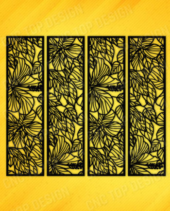 Ornaments Flowers Inserts Decorative Privacy Screen Panel