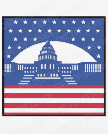 The white house of the United States, DXF File for CNC Machines
