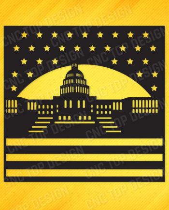 The white house of the United States, DXF File for CNC Machines