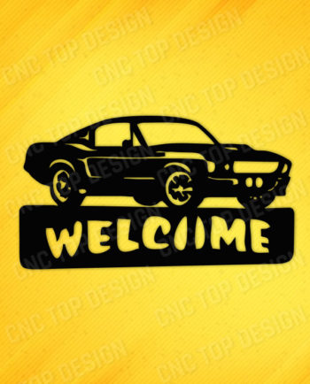 Welcome sign car for cnc machine