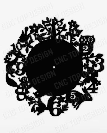 Animals Clock design files For Laser Cut, CNC plasma or cnc router ready to cut