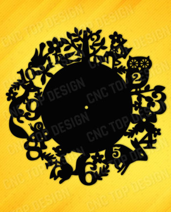 Animals Clock design files For Laser Cut, CNC plasma or cnc router ready to cut
