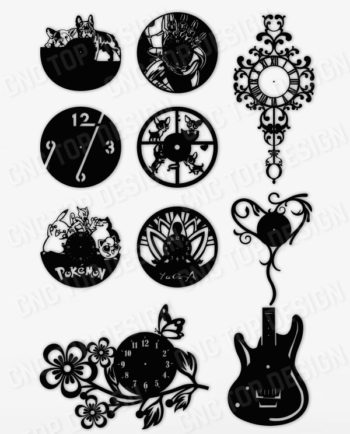 Clocks design files For Laser Cut, CNC plasma or cnc router ready to cut