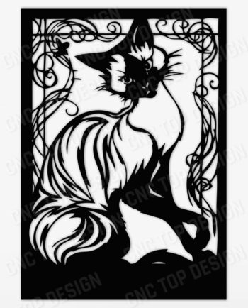 Cat Design files of CNC PLASMA LASER & ROUTER Cut - EPS AI SVG DXF CDR