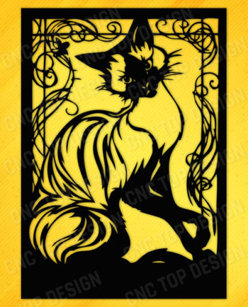 Cat Design files of CNC PLASMA LASER & ROUTER Cut - EPS AI SVG DXF CDR