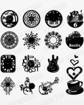 Pack Clocks design files ready to cut