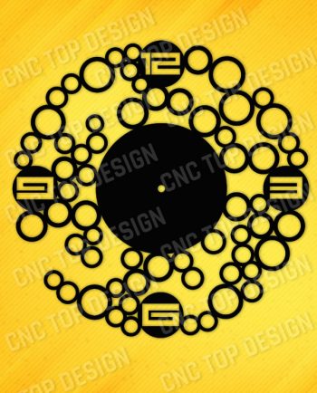 Bubbles wall clock design files - EPS AI SVG DXF CDR