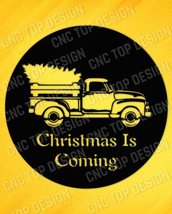 Christmas is coming scene design files - EPS AI SVG DXF CDR
