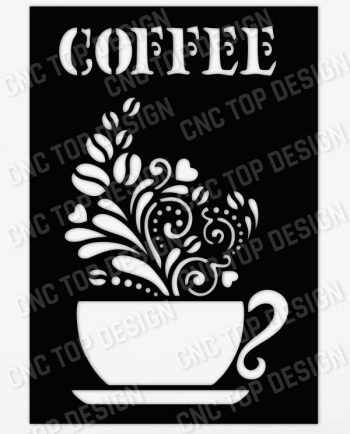 Coffee Design file - EPS AI SVG DXF CDR