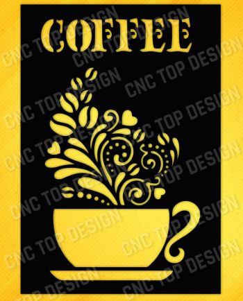Coffee Design file - EPS AI SVG DXF CDR