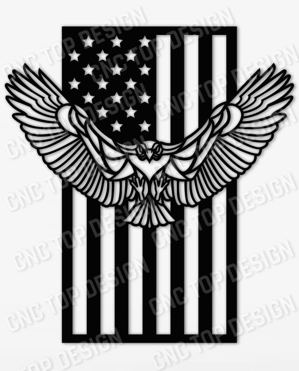 American Eagle Flag Design files - EPS AI SVG DXF CDR