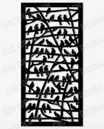 Partition With Birds Pattern Design files - EPS AI SVG DXF CDR R00145