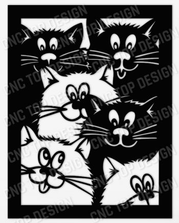 Lovely cats Design file - SVG DXF EPS AI CDR