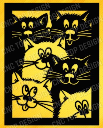 Lovely cats Design file - SVG DXF EPS AI CDR