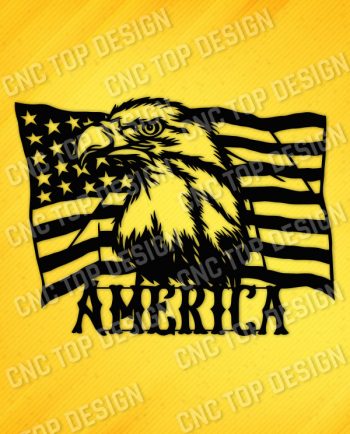 American Flag Eagle Design files - DXF SVG EPS AI CDR