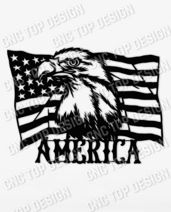 American Flag Eagle Design files - DXF SVG EPS AI CDR