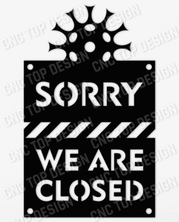 We are closed for quarantine notification - Coronavirus - design files - DXF SVG CDR EPS AI
