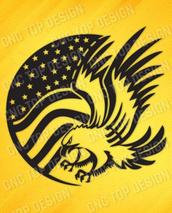 American Eagle Flag Design files - DXF SVG EPS AI CDR