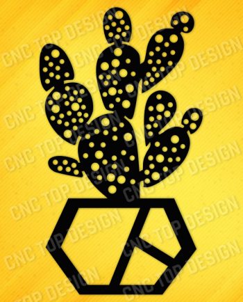 Cactus Wall Vector Design file - DXF SVG EPS AI CDR
