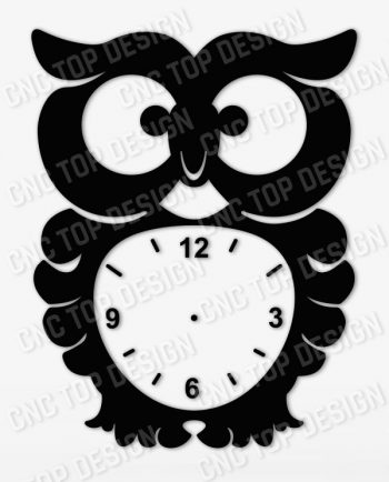 Owl Wall Clock Design file - DXF SVG EPS AI CDR