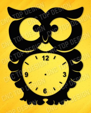 Owl Wall Clock Design file - DXF SVG EPS AI CDR