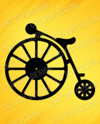 Vintage Bike Wall Clock Design file - DXF SVG EPS AI CDR