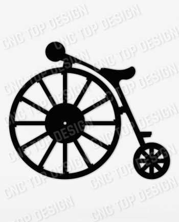 Vintage Bike Wall Clock Design file - DXF SVG EPS AI CDR