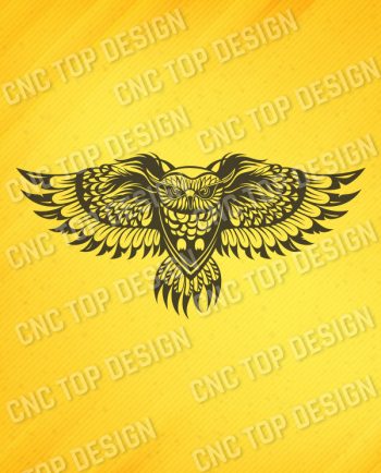 OWL Wall Art Vector Design files - DXF SVG EPS AI CDR