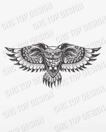 OWL Wall Art Vector Design files - DXF SVG EPS AI CDR