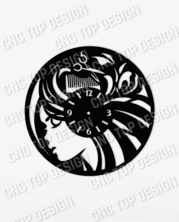 Hair Salon Wall Clock Beauty Salon Wall Art Decor Design file - DXF SVG EPS AI CDR